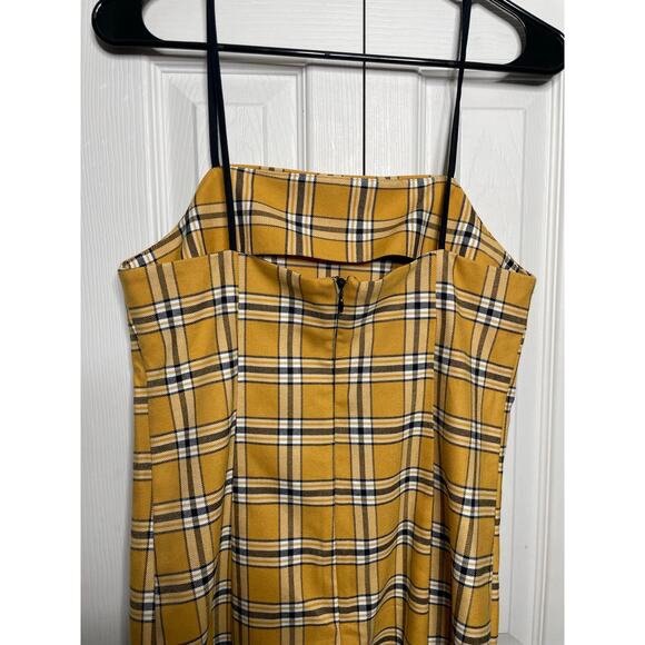 Urban Outfitters Yellow Checkered Mini Dress Womens XS - Picture 6 of 6